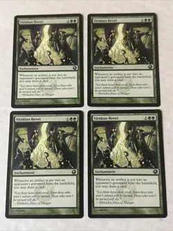 Viridian Revel X4 Scars Of Mirrodin Ex/NM Cond See Pics Front/Back English - Image 1