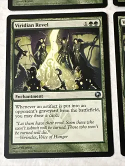 Viridian Revel X4 Scars Of Mirrodin Ex/NM Cond See Pics Front/Back English - Image 3