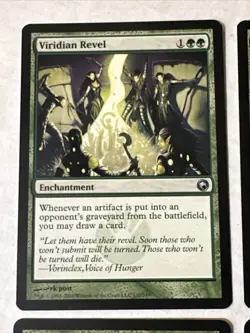 Viridian Revel X4 Scars Of Mirrodin Ex/NM Cond See Pics Front/Back English - Image 4
