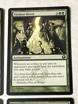 Viridian Revel X4 Scars Of Mirrodin Ex/NM Cond See Pics Front/Back English - Image 5