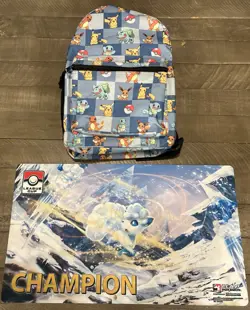 Play! Pokemon Alolan Vulpix League Cup Champion Playmat 2022 -2020 Backpack - Image 1