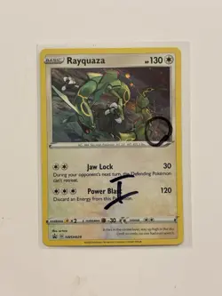 Rayquaza SWSH029 Pokemon SWSH Black Star Promo Cosmos Holo Crown Zenith SWIRL I - Image 1