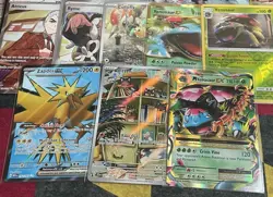 Pokemon Collection Lot Of 15 Modern Full Art, V, Ex Zapdos Venusaur Litten NM-LP - Image 1