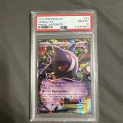 2014 Pokemon XY Gengar EX #34 Phantom Forces 34/119 GEM MINT PSA 10 - Image 1