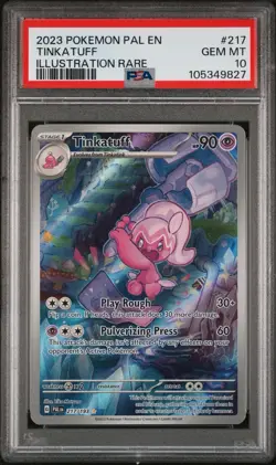 2023 Pokemon Paldea Evolved Illustration Rare 217/193 Tinkatuff PSA 10 GEM MINT - Image 1