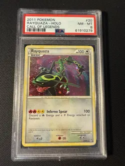Pokemon 2011 POKEMON CALL OF LEGENDS RAYQUAZA #20 HOLO PSA 8 - Image 1