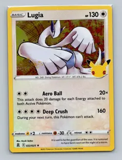 1x Lugia #22 Pokemon Celebrations Holo - Pokemon NM - Image 1