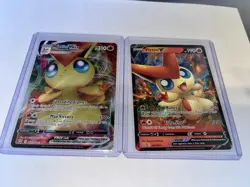 Victini V & Vmax - 022/163 & 021/163 Battle Styles Ultra Rare Pokemon - NM/MINT - Image 1