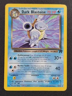 Dark Blastoise 20/82 (Team Rocket) - Rare Non Holo Pokemon TCG Card NM/LP - Image 1