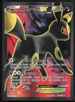 Umbreon EX 119/124 XY Fates Collide 2016 Full Art Holo Rare Pokemon Card - Image 1
