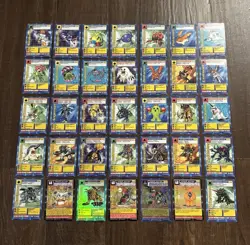 Vintage 1999 Digimon Digi-Battle Card Series 1 Holographics Lot of 35 Bandai OG - Image 1