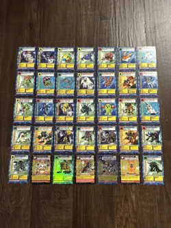 Vintage 1999 Digimon Digi-Battle Card Series 1 Holographics Lot of 35 Bandai OG - Image 2