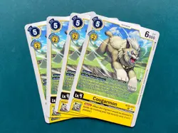 Cougarmon BT25-035 Playset Dual Revolution Digimon Card Game x4 - Image 1