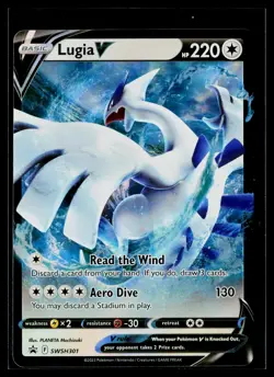 Pokemon TCG: Sword & Shield Promo Cards - Lugia V (SWSH301) Black Star Promo LP - Image 1