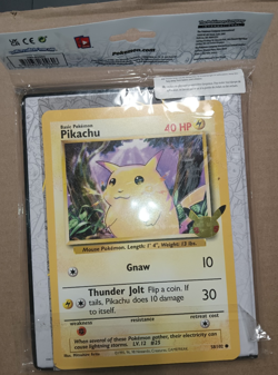 Pokemon 25th Anniversary First Partner Collector's Binder Jumbo Cards + Pikachu - Image 2