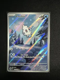 Vanillite 111/086 IR Pokemon TCG White Flare Illustration Rare Holo Card - Image 1