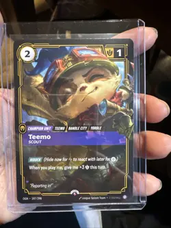 Riftbound League of Legends TCG Teemo Promo Card 197/298 English NM - Image 1
