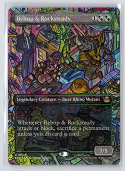 Bebop & Rocksteady (Borderless) #204 Teenage Mutant Ninja Turtles Foil Magic MTG - Image 1
