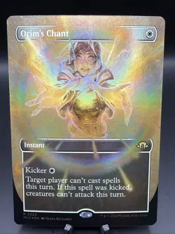 MTG Magic Orim's Chant Borderless, Modern Horizons 3, Foil - Image 1