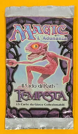 MTG TEMPEST Booster Pack (Italian) Sealed (OldManMTG 008-789) - Image 1