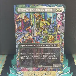 Mtg. Mikey & Leo, Chaos & Order. Borderless. Teenage Mutant Ninja Turtles. Nm - Image 1