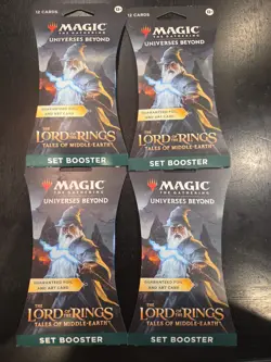 MTG English The Lord of the Rings 4 x Set booster packs LOTR New Factory Sealed - Image 1