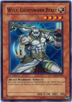 Yugioh! LP Wulf, Lightsworn Beast - LODT-EN023 - Super Rare - Unlimited Edition - Image 1