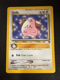 2001 CLEFFA BLACK STAR PROMO #31 POKEMON AI GRADED 9.5 NM - Image 1