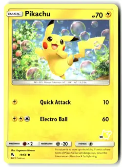 Pikachu - 19/68 (#30 Pikachu Stamped) 019/068 Promo Battle Academy Pokemon NM - Image 1