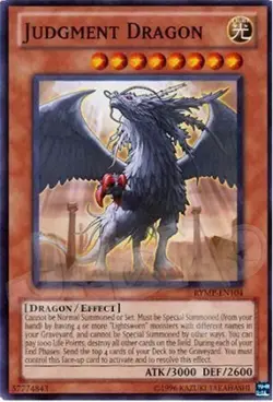Yugioh - Judgment Dragon - LP - Plus Free Holographic Card - Image 1