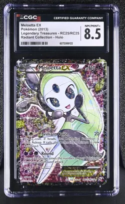 CGC 8.5 Meloetta EX Legendary Treasures RC25 Radiant Collection Holo Pokemon - Image 1