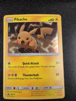 Pokemon Pikachu TCG Holo Card Black Star Promo SM227 - Image 1
