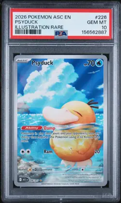 2026 POKEMON ASC EN-ASCENDED HEROES #226 PSYDUCK ILLUSTRATION RARE PSA 10 - Image 1