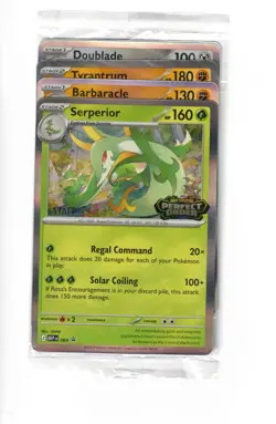 POKEMON PERFECT ORDER SEALED STAFF PROMO X4 SERPERIOR BARBARACLE DOUBLADE - Image 1