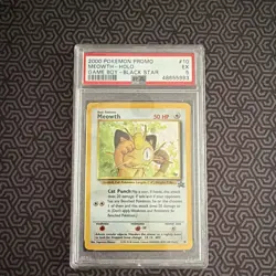 WOTC Meowth #10/53 Black Star Promo Holo English 2000 PSA 5 50HP - Image 1