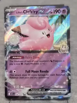 Lillie's Clefairy EX 76/217 Ascended Heroes Pokemon Double Rare ASC - Image 1