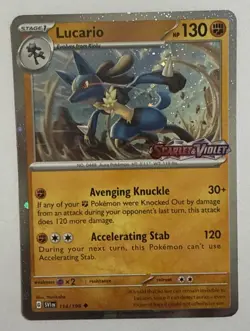 Pokemon Lucario 114/198 STAMPED Premium Collection Promo SV Scarlet Violet NM - Image 1