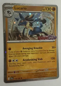 Pokemon Lucario 114/198 STAMPED Premium Collection Promo SV Scarlet Violet NM - Image 2