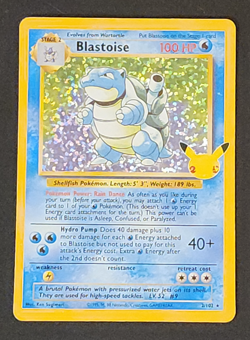 Blastoise 2/102 Holo Rare Pokemon 25th Anniversary Celebrations Pack Fresh - Image 2