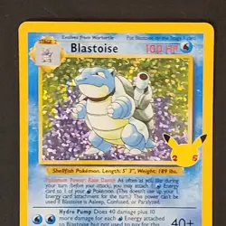 Blastoise 2/102 Holo Rare Pokemon 25th Anniversary Celebrations Pack Fresh - Image 4