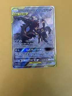 Pokemon TCG Umbreon & Darkrai GX Black Star Promo Tag Team Full Art Holo SM241 - Image 1