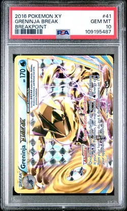 2016 POKEMON XY BREAKPOINT #41 GRENINJA BREAK PSA 10 - Image 1