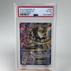 2016 POKEMON XY FA/M STEELIX EX STEAM SIEGE #109 EX-MT PSA 6 - Image 1
