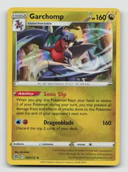 GARCHOMP 109/172 HOLO Rare Holo Pokemon BRILLIANT STARS - Image 1