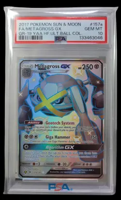 Metagross GX 157a of 145 Sun And Moon Alternate Art Promos PSA 10 GEM MT Pokemon - Image 1