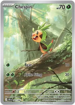 Chespin 087/086 - Mega Evolution: Chaos Rising - Pokemon TCG Illustration Rare - Image 1