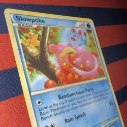 Pokemon Slowpoke 66/90 HS Unleashed Basic HP60 Attack 20 2010 - Image 3