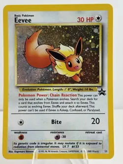 Eevee 11/53 Wotc Black Star Promo Holo Pokemon NM/LP - Image 1