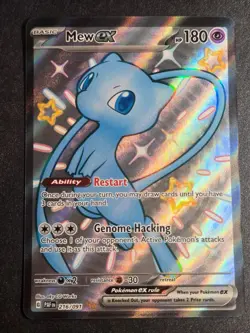 Mew ex 216/091 NM Paldean Fates Shiny Ultra Rare Pokemon - Image 1