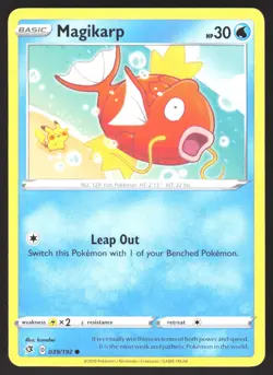 Magikarp 039/192 Common Rebel Clash Pokemon Lightly Played - Image 1
